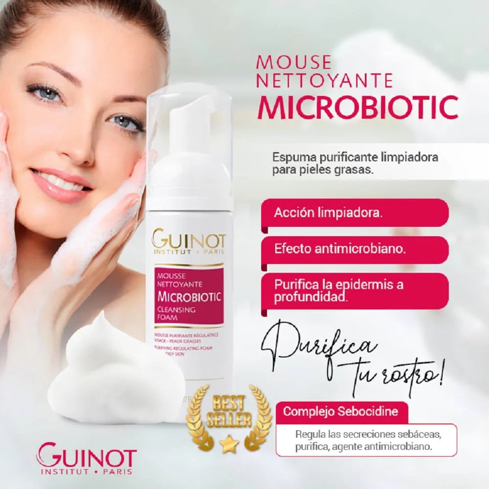 Espuma Limpiadora Facial Guinot Microbiotic 150 ml