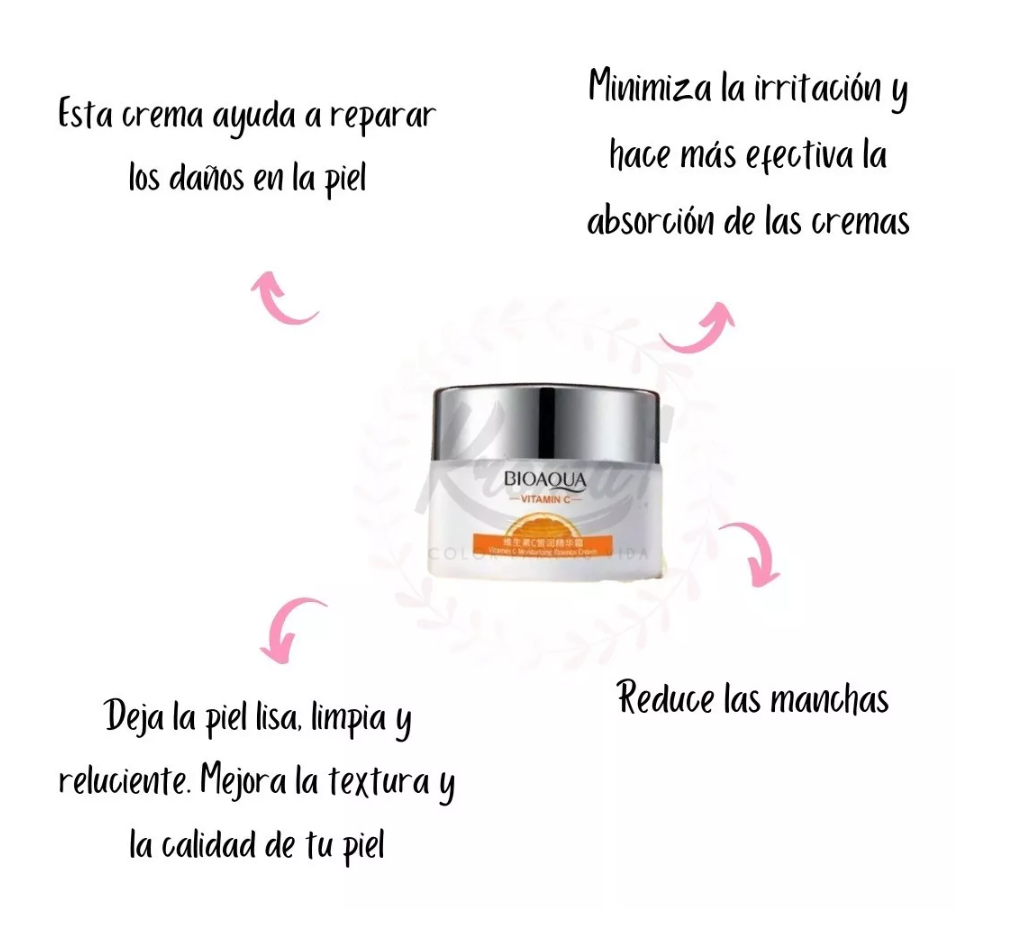 Crema Hidratante BIOAQUA con Vitamina C – Luminosidad y Reparación en Cada Aplicación
