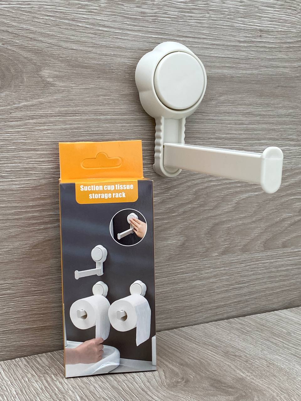 Soporte portátil para papel higiénico con ventosa – sin taladros, reutilizable