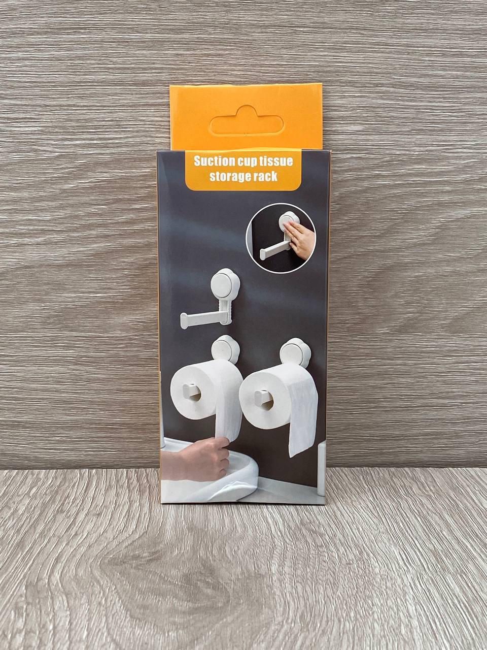 Soporte portátil para papel higiénico con ventosa – sin taladros, reutilizable