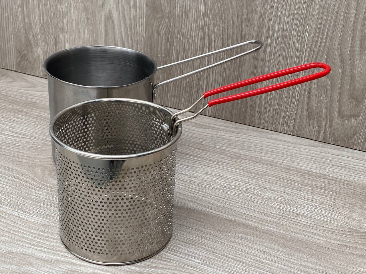 Olla Freidora con Canasta Escurridora Inoxidable | Papas, Pasta y Tempura
