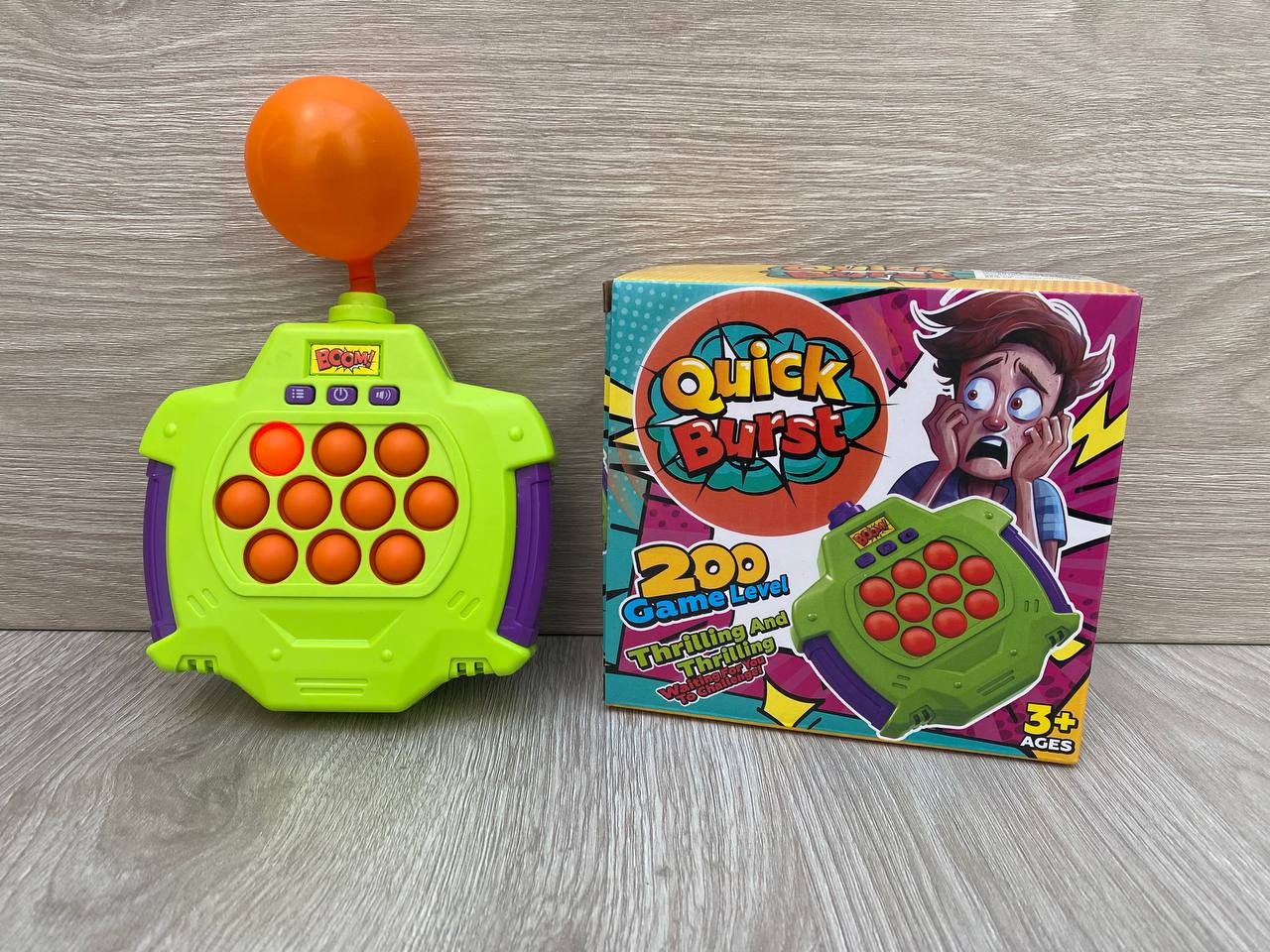 Consola Pop It “Quick Burst” con Inflador de Globos
