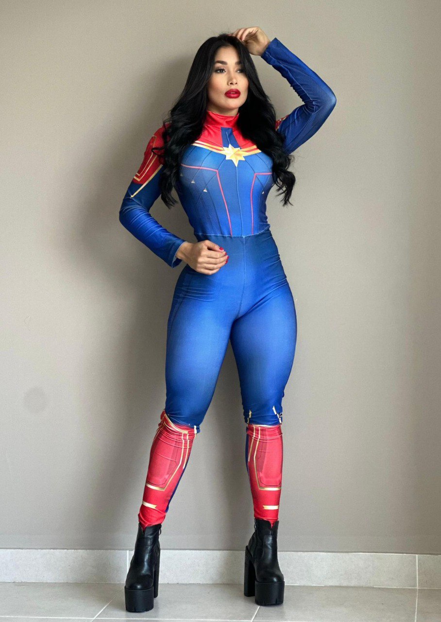 Enterizo temático mujer en lycra – Halloween/Cosplay (manga larga, full color)