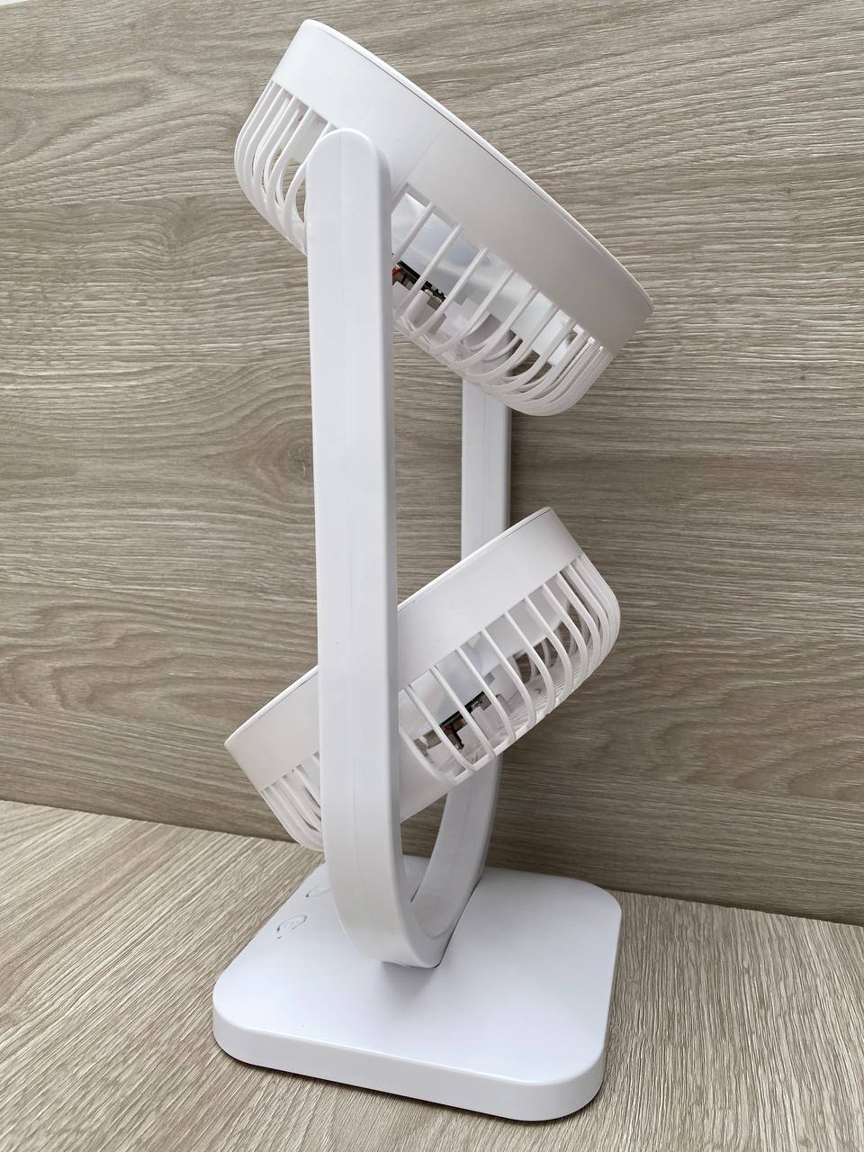 Ventilador doble USB recargable de escritorio | 3 velocidades y silencioso