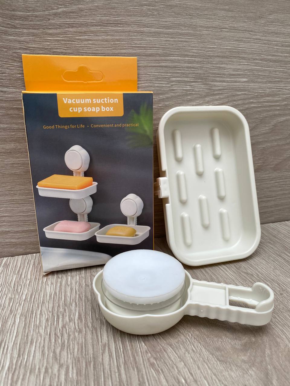 Jabonera con ventosa para baño | Soporte de jabón sin taladro